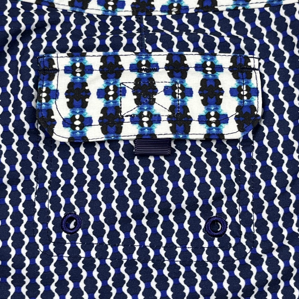 prAna NEW Makenna Boardshort Women's M Indigo Thera Blue Geometric UPF 50 - Picture 9 of 12